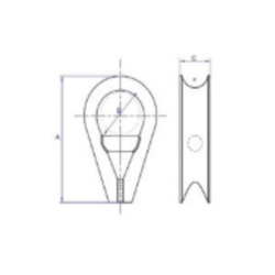 Cosse cœur barrée soudée